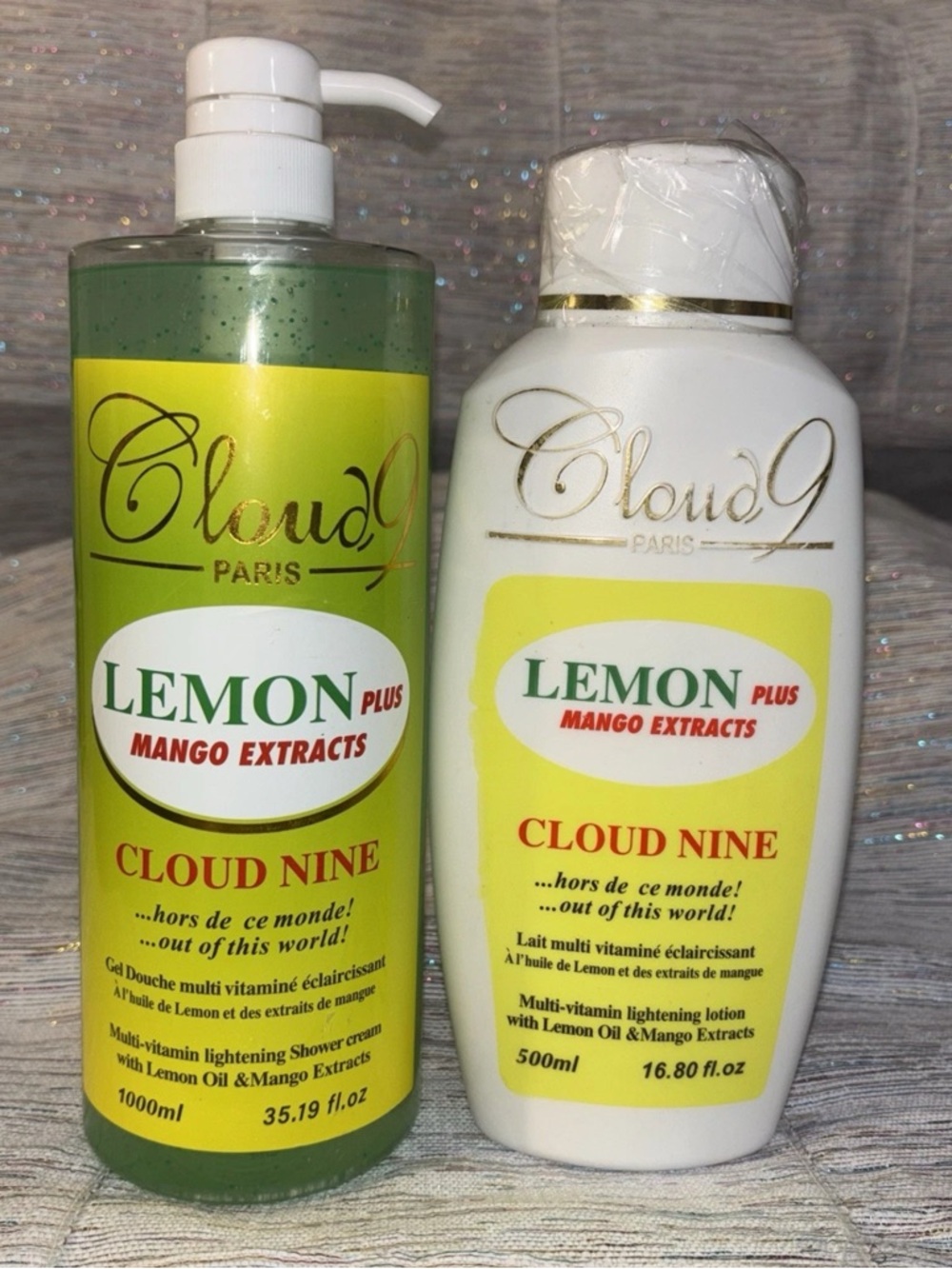 2 pieces Cloud 9 lotion and shower gel Lemon + Mango Shower Gel & Lotion